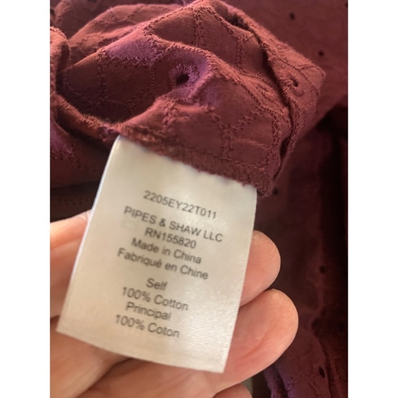 Veronica Beard 100% Cotton Long Sleeve Smocked High Neck Women’s Top - Picture 6 of 13